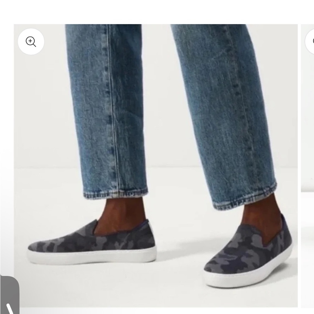 Rothy's Original Slip On Sneaker in Black and Gray Camo Shoes